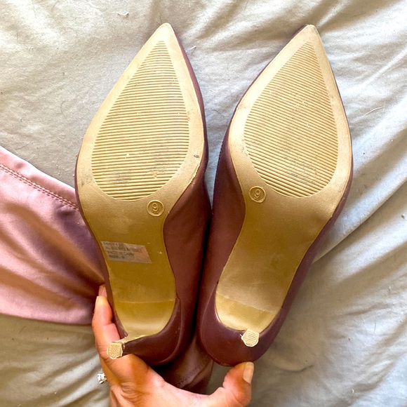 Dark Lilac Thigh High Boots - Picture 3 of 8